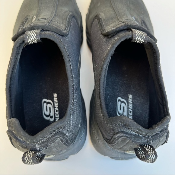 Skechers Shoes Mens 11 Wide EW Black Stamina Approach Slip on Nubuck Leather - Picture 6 of 8